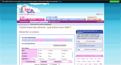 Desktop Screenshot of dictionnaire-prenom.bebevallee.com